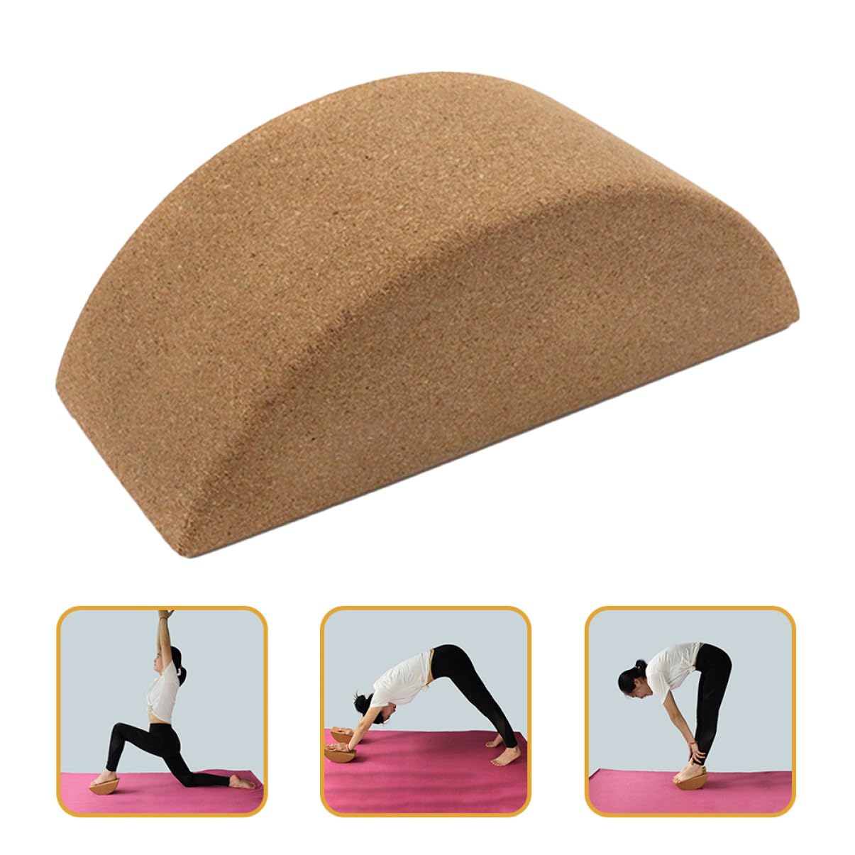 Gatuida Bloque de Yoga de Corcho Antideslizante, Ladrillo Equilibrado de Alta Densidad, Bloque Pequeño para Entrenamiento y Ejercicios de Pilates, Adecuado para Principiantes y Práctica