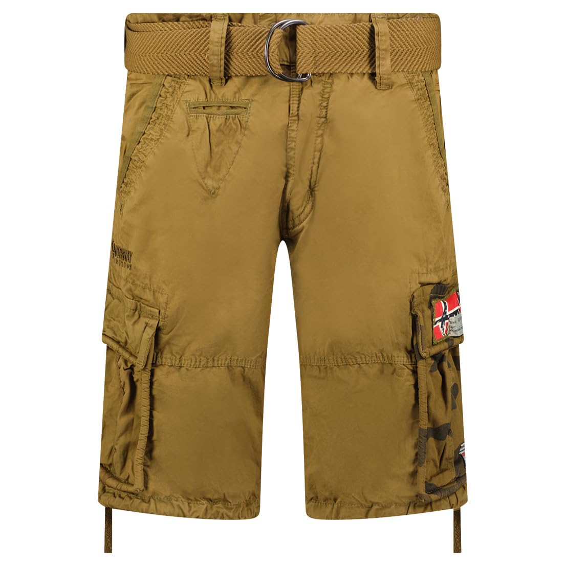 Geographical Norway Men's Khaki Pasteque Bermuda Shorts, Vert,