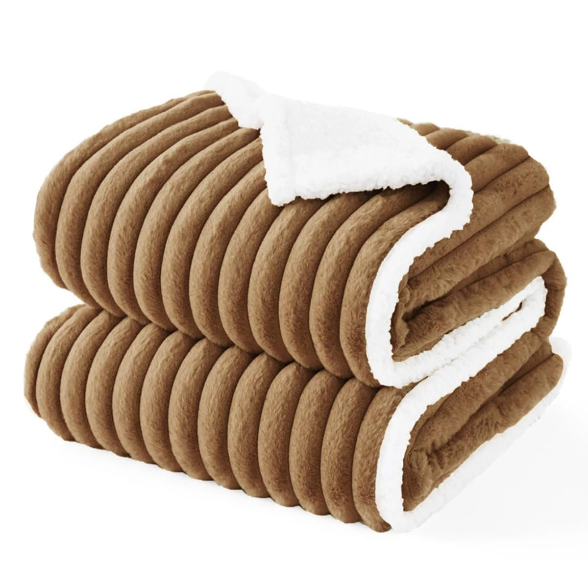 Waterproof Dog Blanket Washable Sherpa Fleece Pet Blanket for Medium Small Dogs and Cats, Warm Soft Puppy Kitten Throw Blankets Protects Bed Sofa Car Seat (Coffee,50x70cm)