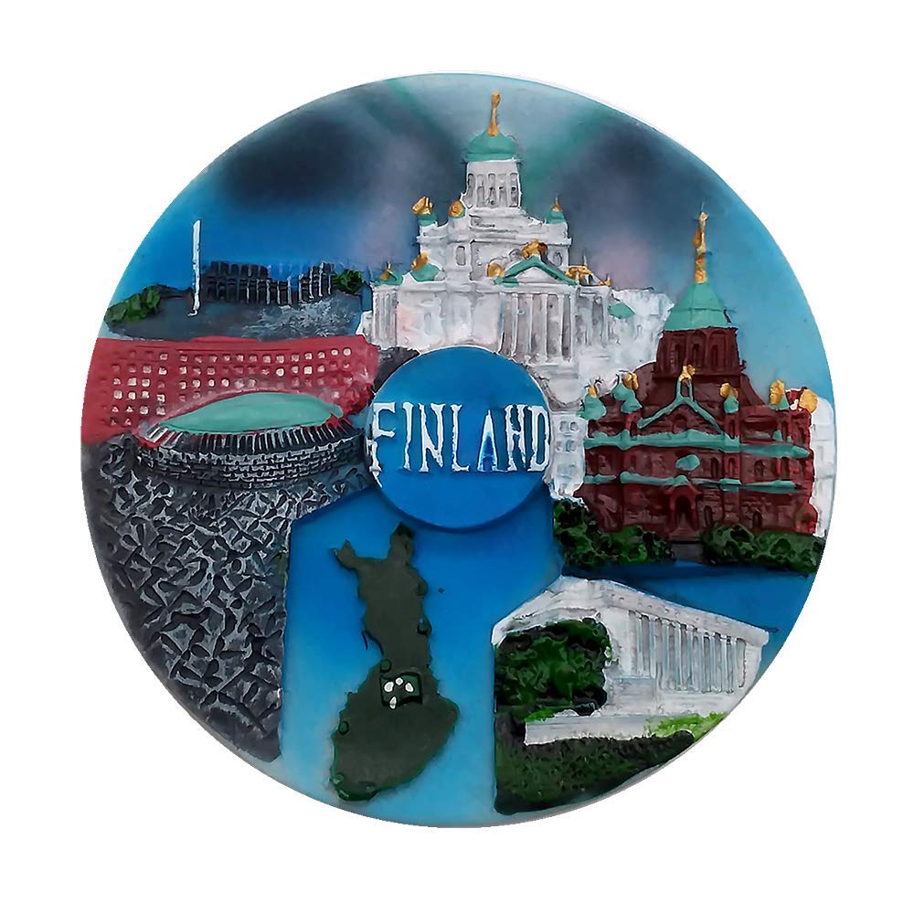 Muyu Magnet Finland 3D Fridge Magnet Travel Souvenir Gift Home & Kitchen Decoration Magnetic Sticker Refrigerator Magnet Collection