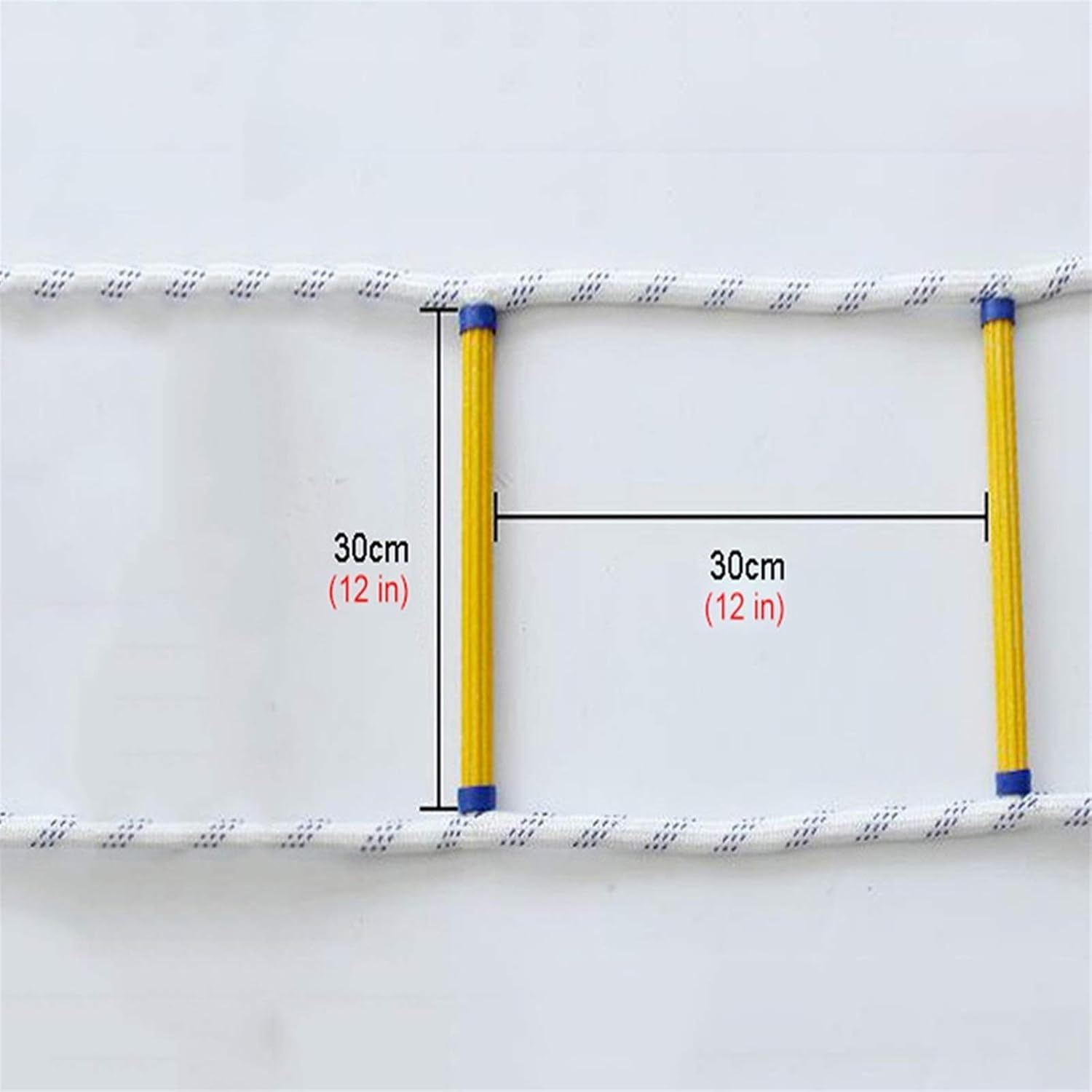 FYLZW Ladders,Emergency Fire Escape Ladder Flame Resistant Safety Rope Ladder with Hooks Fast to Deploy & Easy to Use Compact & Easy to Store, Withstand Weight up to 400Kg/30M/98Ft - - 