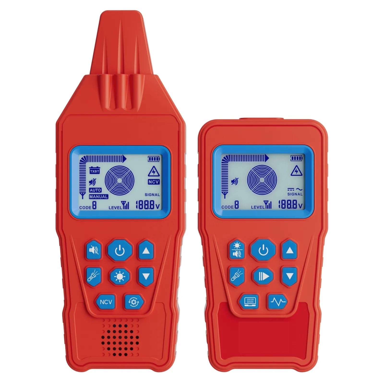 Mthckxjbsuz Rosso Cable Tracker, Underground Cable Tester Anti Interference Tracker High&Low Locator Pipe Detector