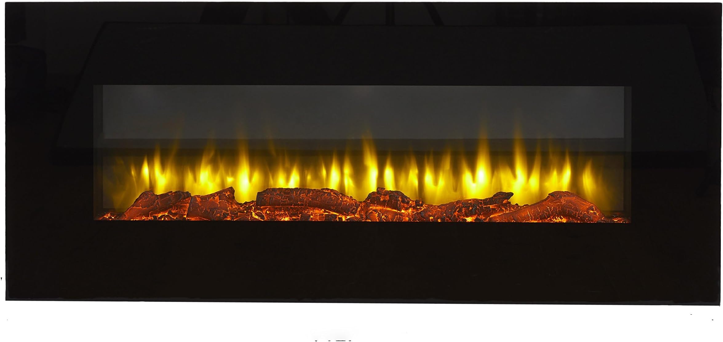 Endeavour Fires Holbeck Black Wall Mounted Electric Fireplace, 220/240Vac, 50 Hz, 1&2kW, 7 day Programmable Remote Control Heater…