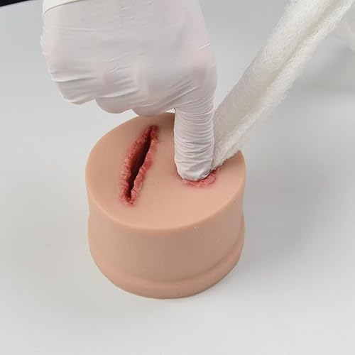 Miniatura 4 de Entrenador de tareas de embalaje de heridas 2 en 1, entrenador de punto para control de sangrado, kit de práctica para educación médica, práctica de