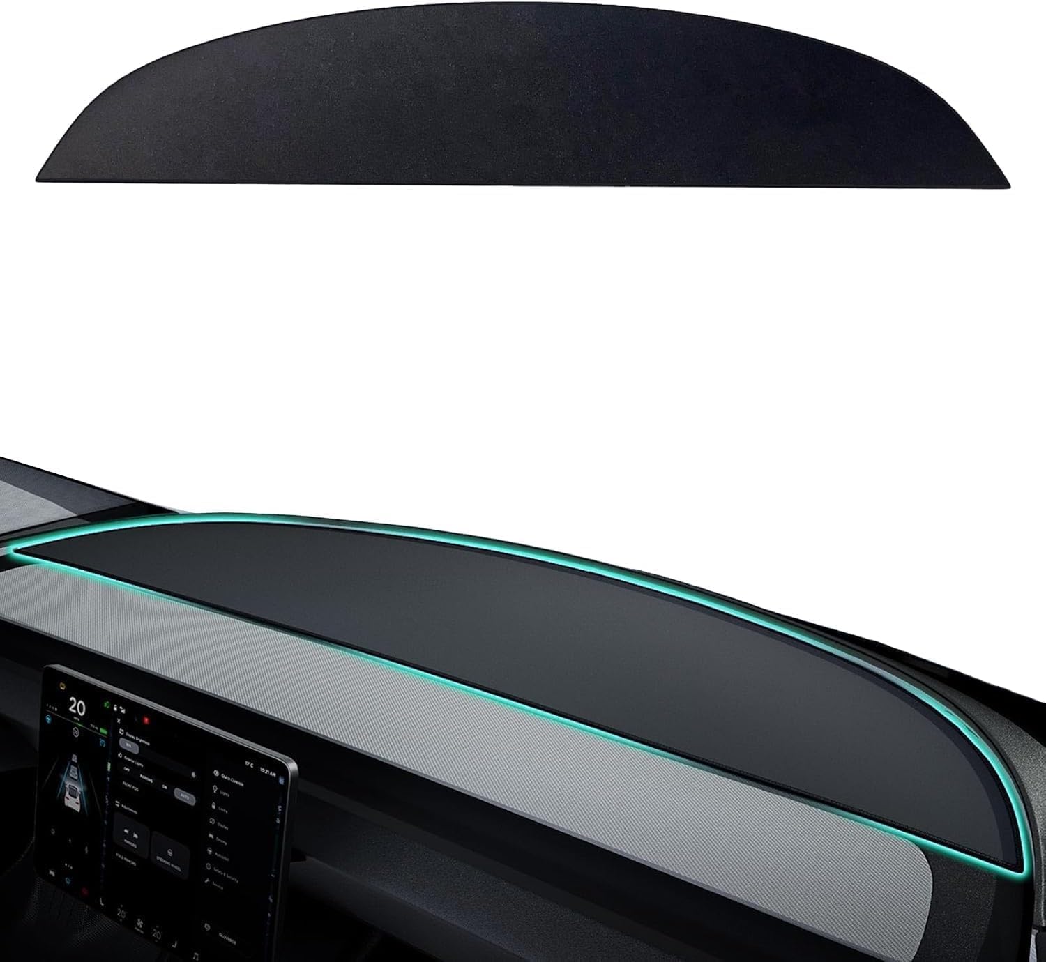 Zanch Original 2026 Model Y Juniper Dashboard Cover, Upgraded 2025 Anti-Glare 100% Sunshield Suede Dash Mat, Full Protection with No-Slip, Fits Model