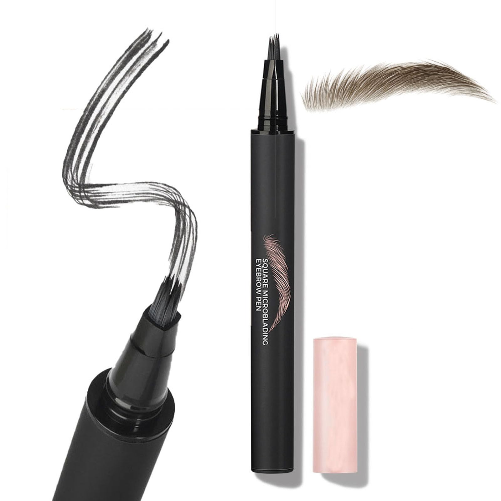 Square Eyebrow Pen, Waterproof Long-Lasting Precise Liner Pencil With Quick-Dry Smudgeproof Formula