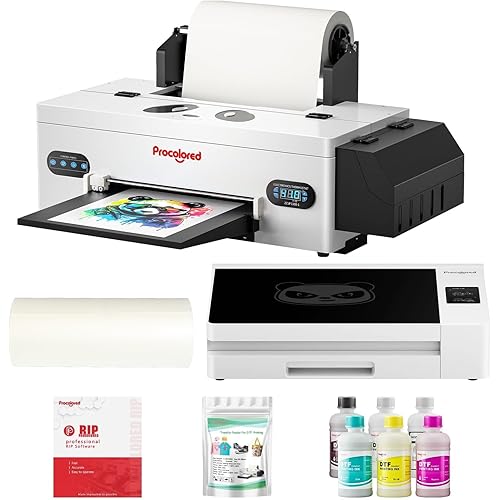 Procolored F13 Panda DTF Printer 13" A3 L1800 T-Shirt Printing Machine Direct to Film with White Ink Circulation and Semi-Automatic Cleaning & Somkeless Oven Premium