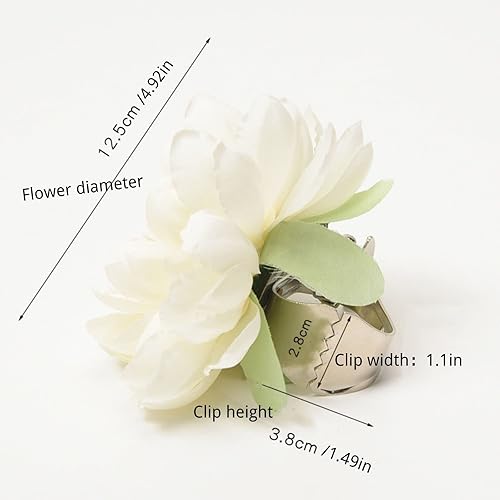 Miniatura 2 de 2 hebillas de cortina de flores, lazos decorativos de estilo contemporáneo con diseños de flores grandes, longitud ajustable para interiores y