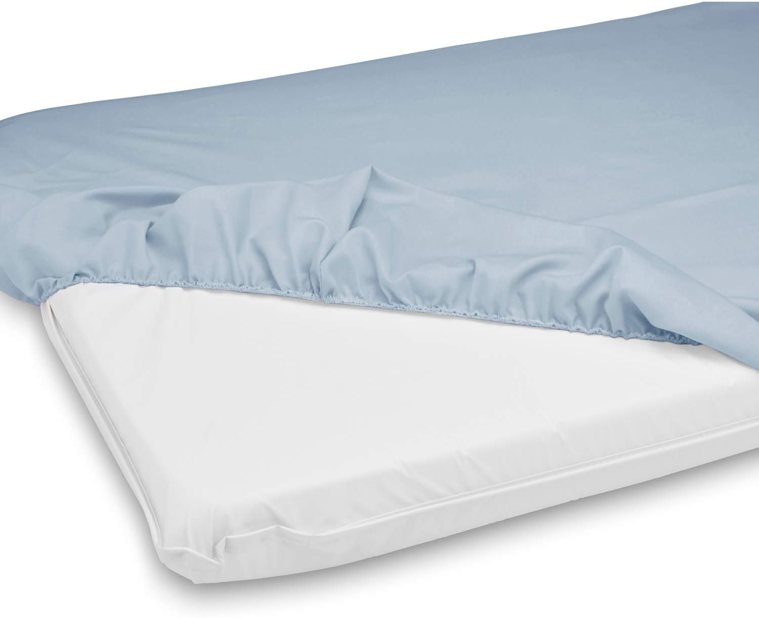 Cradle Mattress and Sheet Combo,Color Light Blue,15x33 Baby