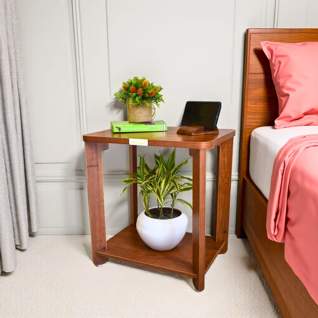 InoSlashed Beautiful Wooden Side Table/End Table/Plant Stand/Tea Table/Stool Living Room Furniture Square Shape (17 Inch - Sheesham)-image-22