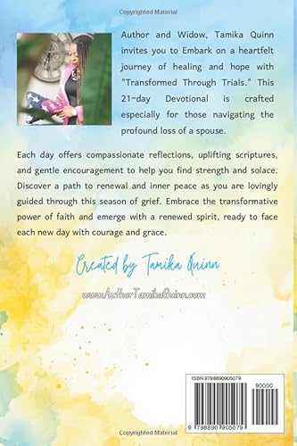Tranformed Through Trials: Widows and Widowers 21 Day Devotional Journal