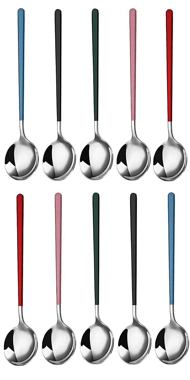 Gold Stainless Steel Soup Spoons - Set of 4 -8