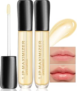 U-Shinein 2 Packs Lip Plumper Lip for Make-up, Lip Plumper Lip Oil Gloss Set & Lip Care Serum, Lip Enhancer Lipstick For Fuller Hydrating & Reduce Fine Lines
