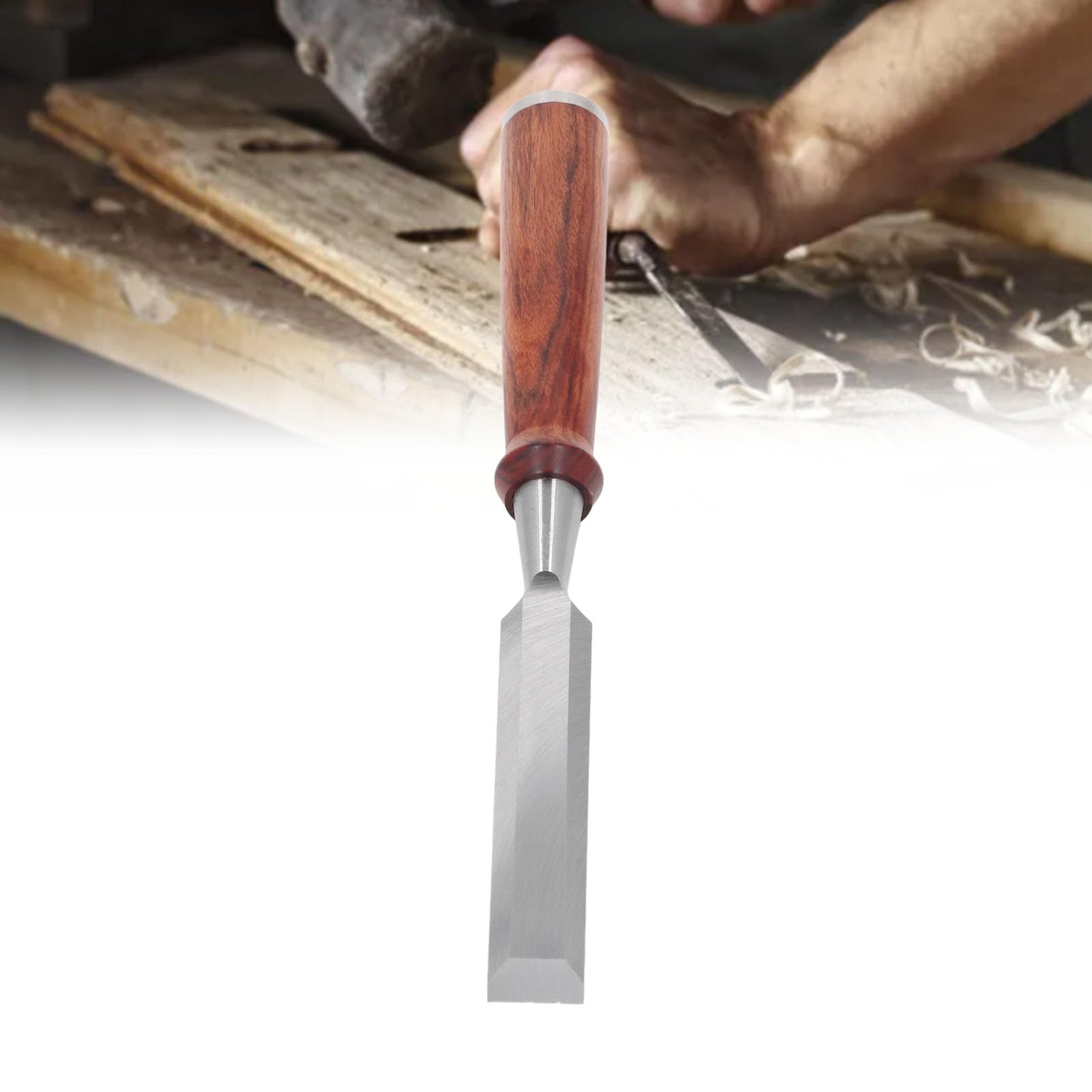 Scalpello Piatto per Legno, Utensili Hardware per la Lavorazione del Legno Accessorio Industriale per Intaglio di Carpenteria CR V Lama con Bordo