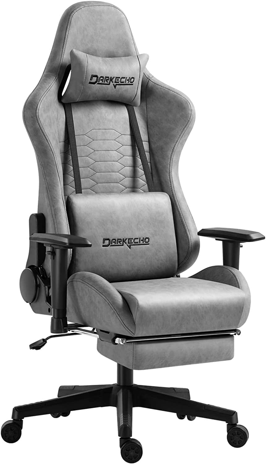 Gaming Chair Office Chair with Footrest Massage Vintage