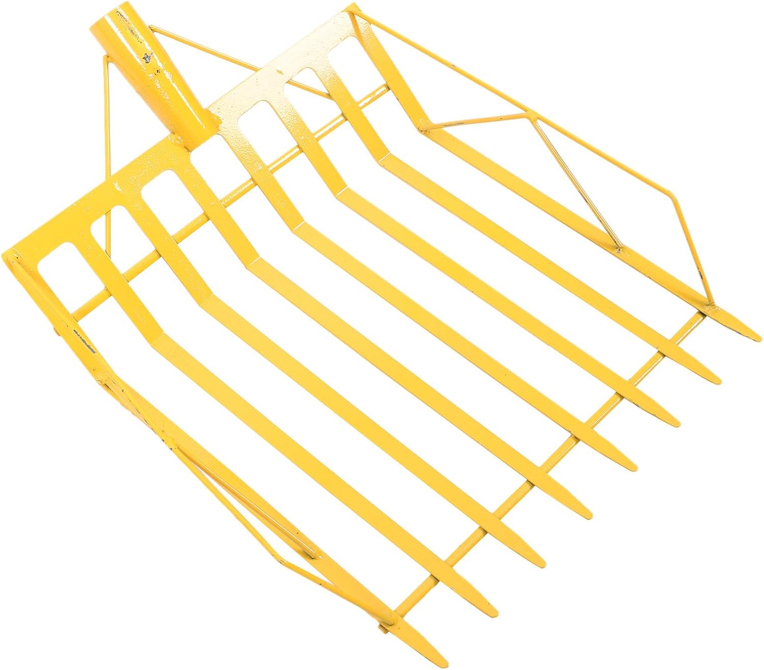 Corn Spade and Soil Loosening Shovel for Farming and Gardening, Thickened Yellow Pointed Maize Spade with Handle for Outdoor Use and Corn Harvesting