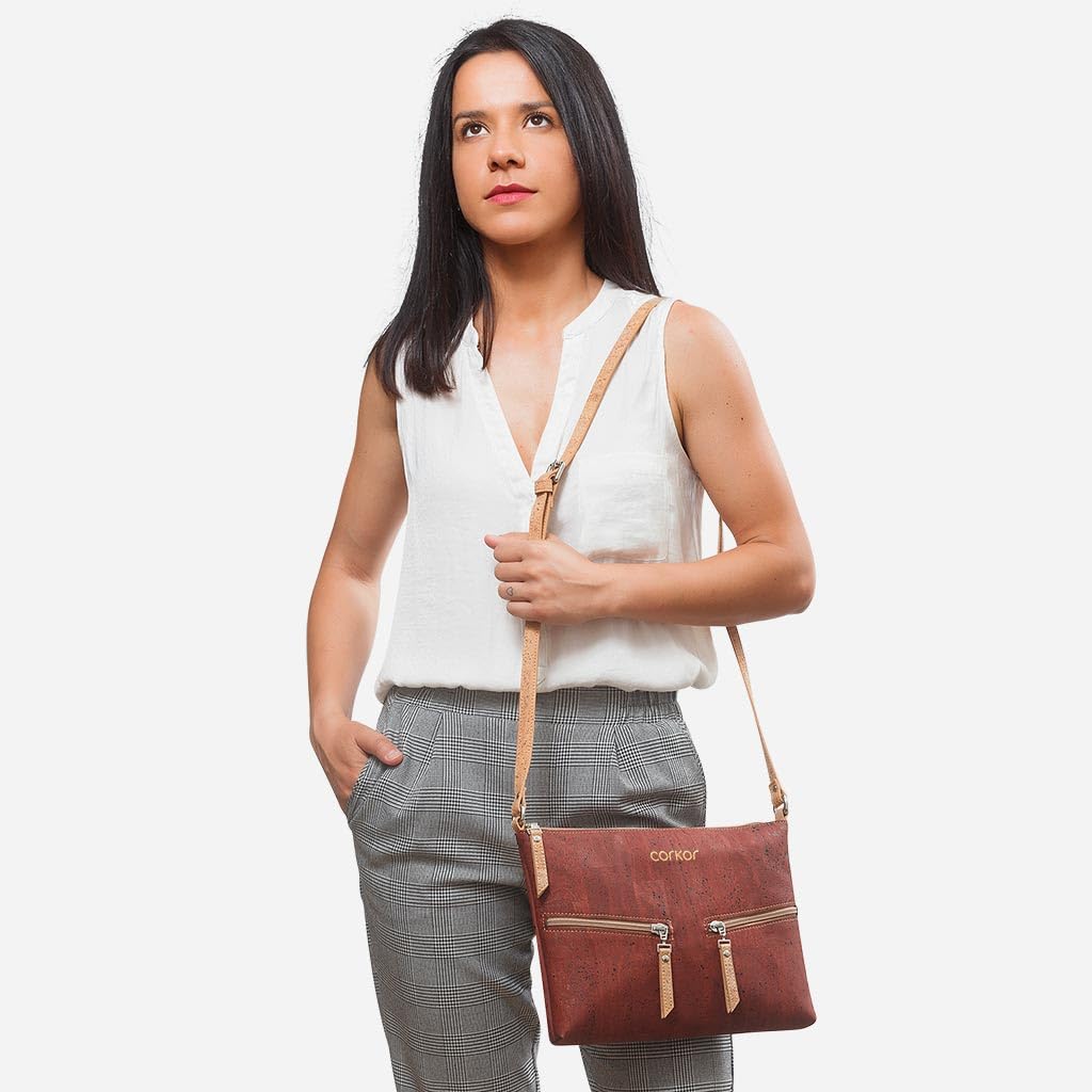 Corkor Bolso de Bandolera de Hombro para Mujer Vegan Hecho de Corcho