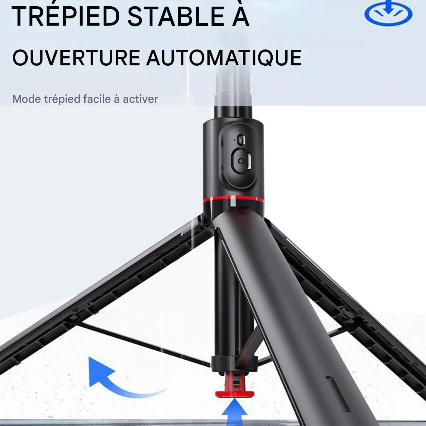 Selfie Stick Supporto Magnetico Rotante A 360 Gradi | Treppiede Selfie Stick Wireless Per Cellulare Supporto Fotografico Per Palestra, Cucina, Escursionismo, Famiglia E