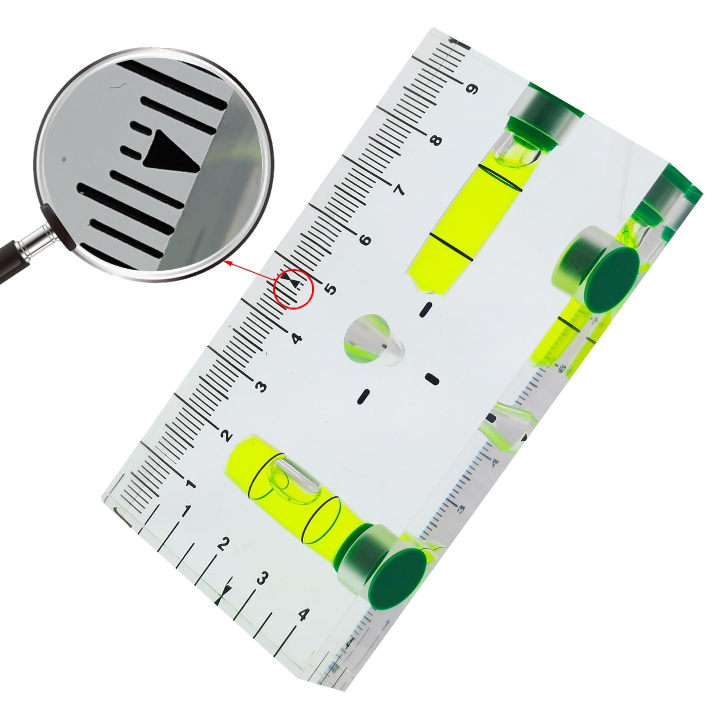 Blísters magnéticos de burbuja de nivel T de dos direcciones, tamaño de nivel de burbuja 95 x 51 x 13 mm