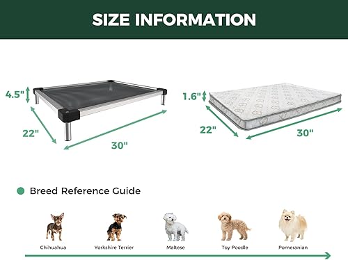 Miniatura 6 de FXW TitanNest - Cama elevada para perros a prueba de masticación, cuna elevada para uso en interiores, exteriores y campamentos, cama refrescante