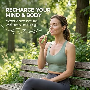 Herbal Diffuser Pen, Aromatherapy Inhaler Stick,Portable Vaporless Fum Inhaler for Cleanse,Breathing Aid & Oral Freshening,Dual-Action Herbal Purifier Pens,Natural Plant Ingredients (1 Box)