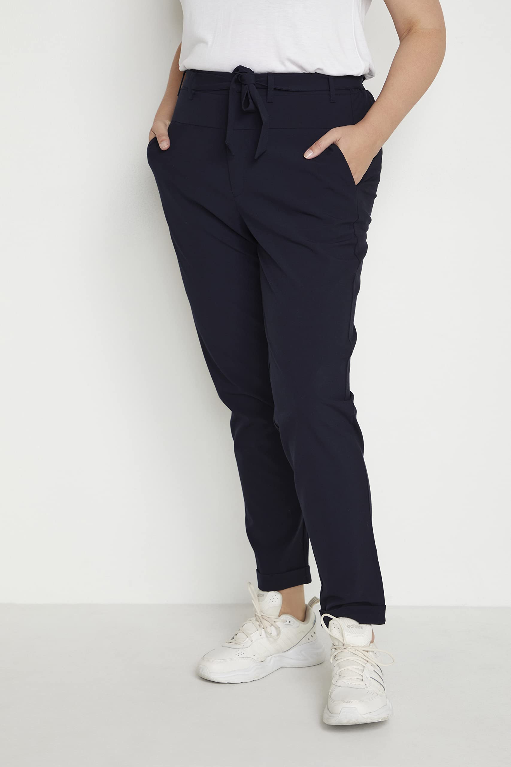 Kaffe Curve Kcjia Belt Pants Pantalones para Mujer