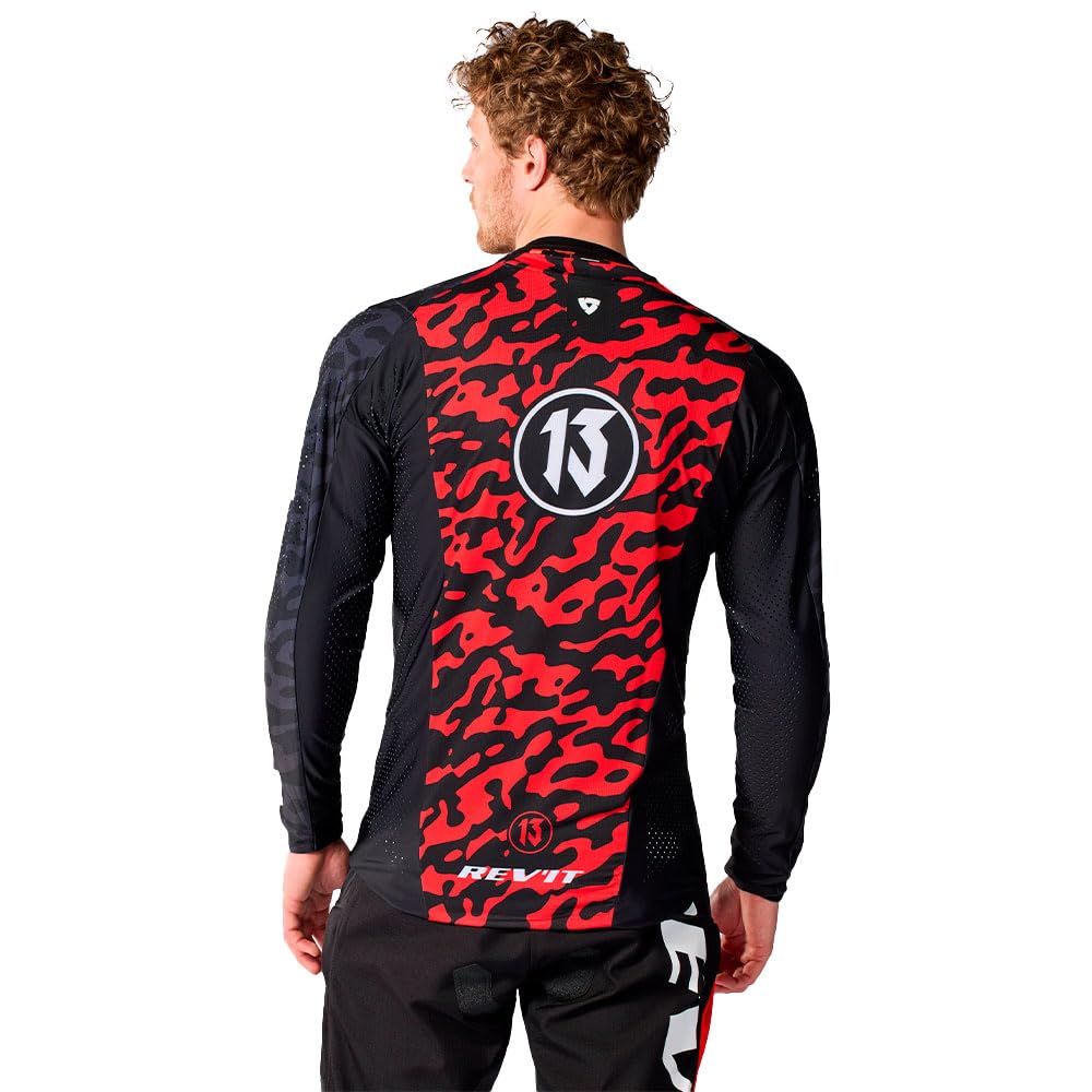 Revit x Pol Tarrés Thirteen Maglia da motocross, nero, XL