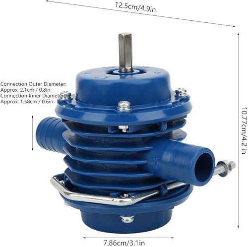 Miniatura 8 de plplaaoo Mini bomba de agua autocebante, bomba de agua de taladro, bomba de taladro eléctrica manual de plástico portátil para agua, bomba