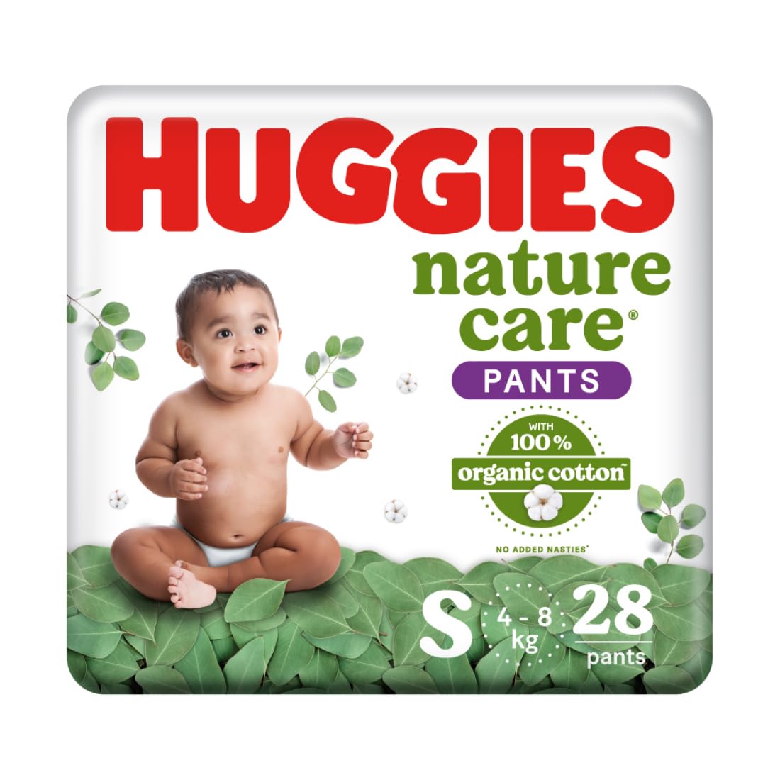 Huggies Nature Care Pants, Small Size (4-8 Kg) Premium Baby Diaper Pants, 28 Count, Made with 100% Organic Cotton (B08JVK3ZRD) Amazon Price History, Amazon Price Tracker
