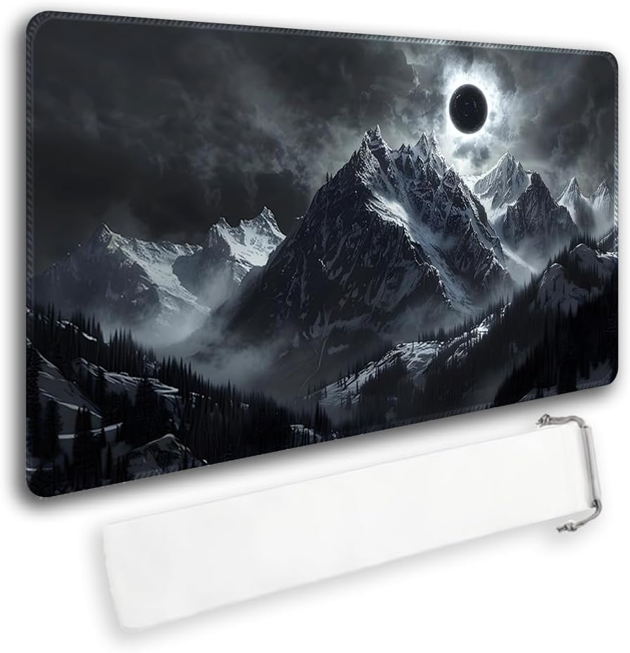Durable MTG Playmat TCG Playmat with Zone and Locking Edges for MTG Gaming - Includes Waterproof Storage Bag (playmat (2),with Zone)