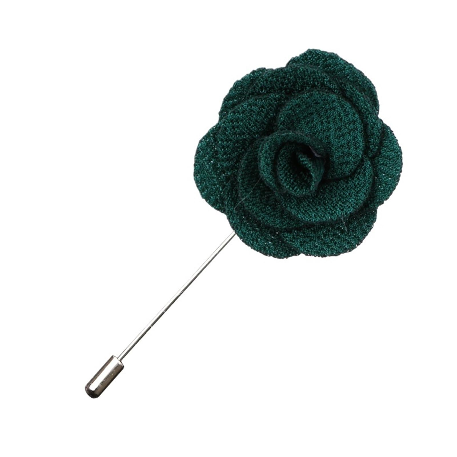 MQFBNNP Wedding boutonniere Wedding Silk Boutonniere Groom Brooch Pins Buttonhole(Green)