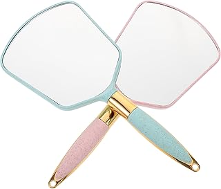 MAGICLULU 2pcs Portable Handheld Makeup Mirro...