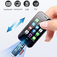 Vista 2 de Mini 4G Smartphone Unlocked, 3.0 Inch Dual Sim Quad Core Mini Phone Premium Phone Small Smartphone Student Pocket Cellphone, 3+32GB (Purple)