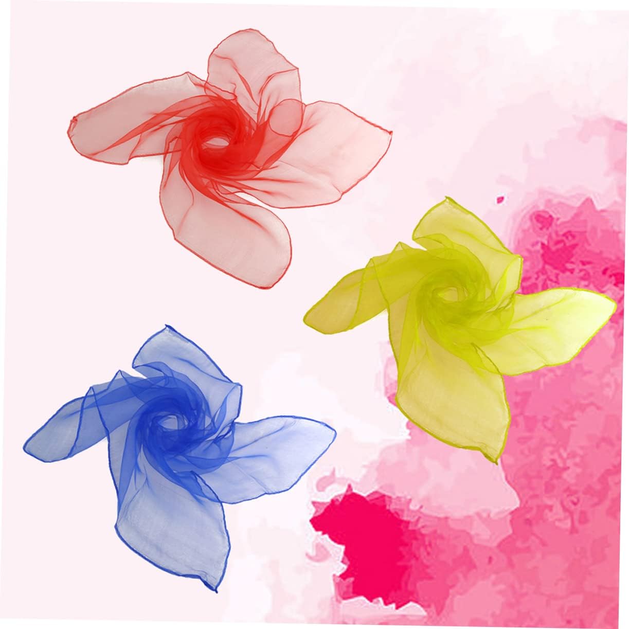 VALICLUD 12pcs Lightweight Gauze Scarves for Dance Juggling and Kindergarten Activities Easy to Clean and Square Scarves for Creative Play