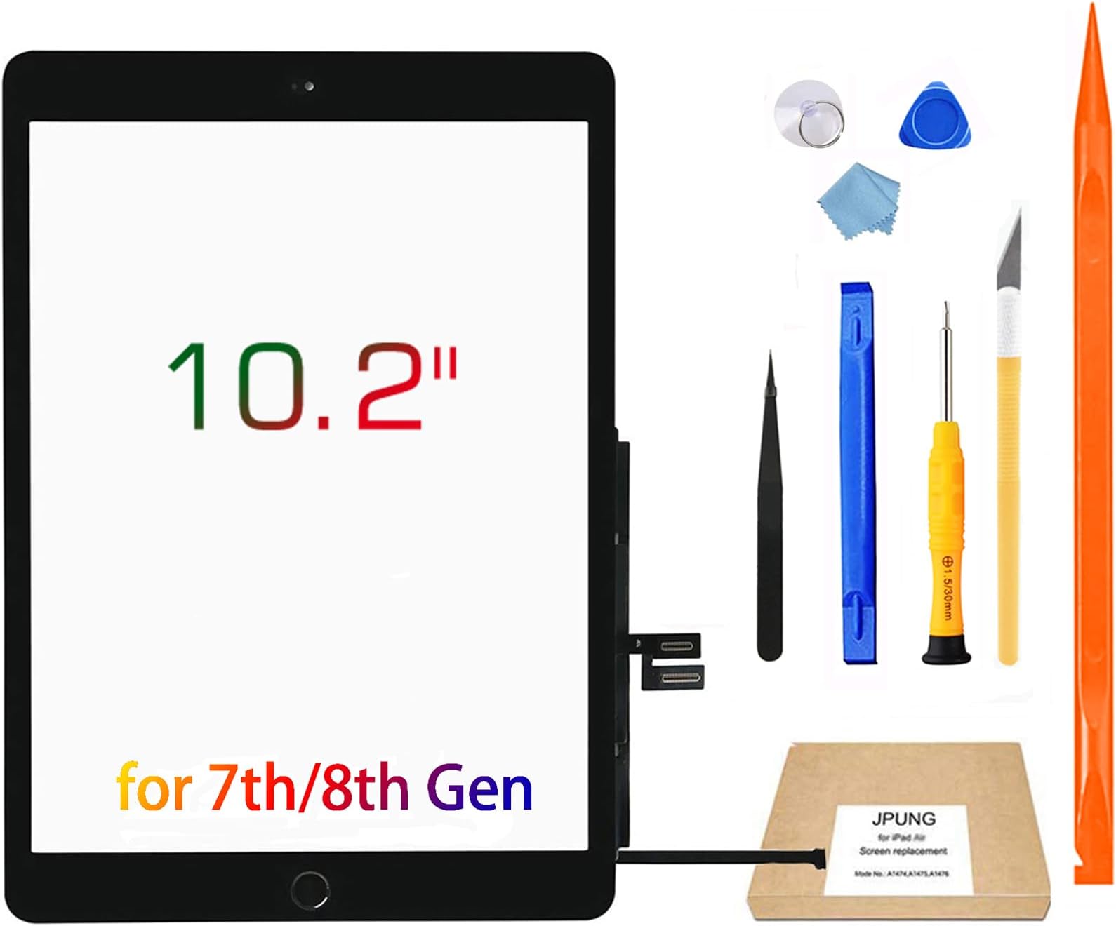 JPUNG for iPad 7 7th / 8 8th Gen Screen Replacement Digitizer Touch ... - Ipad Screen Repair Kit For 7Th Generation