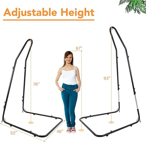 Miniatura 3 de Solo soporte para silla, soporte para silla colgante, altura ajustable de 76 a 93 pulgadas, soporte de acero resistente para uso en interiores y