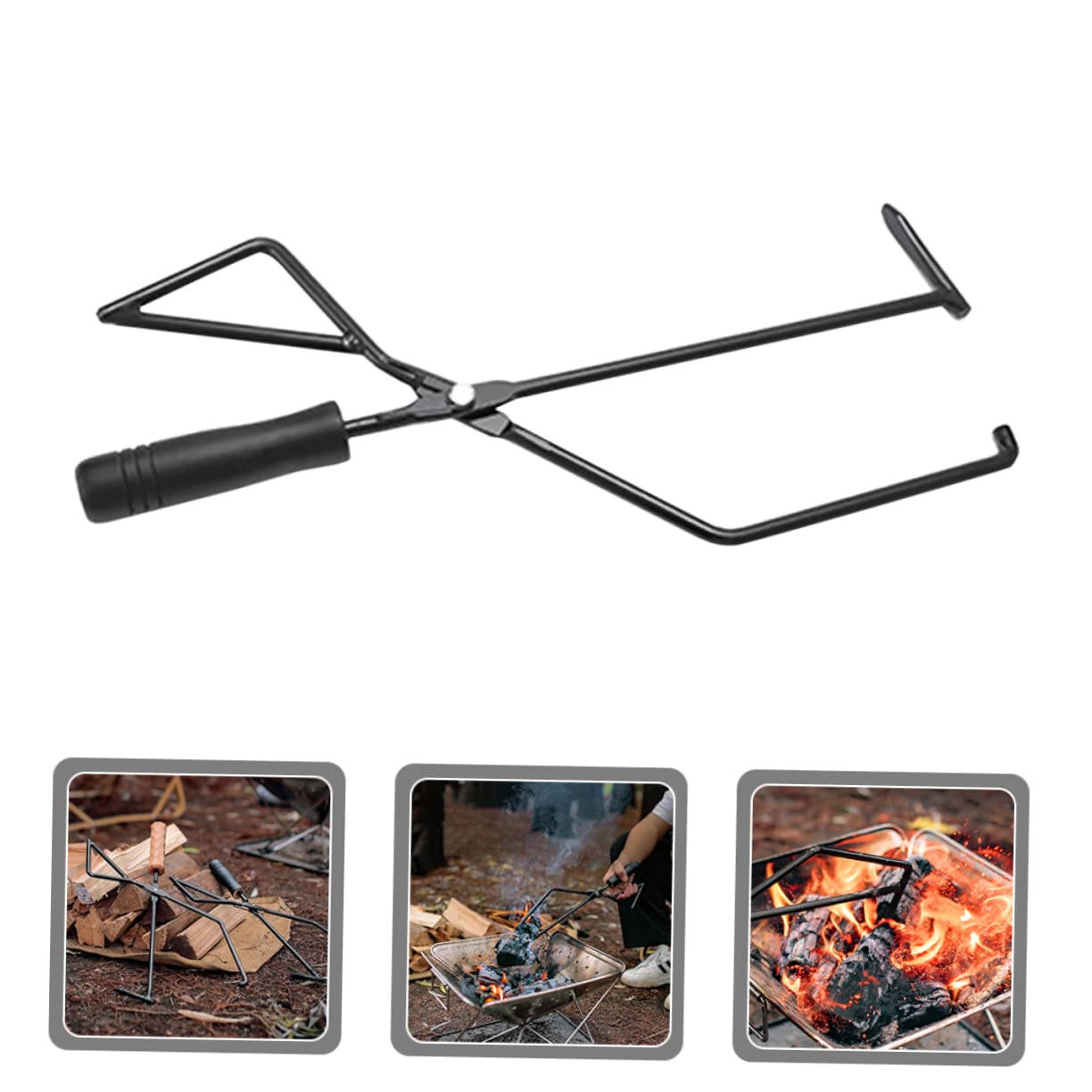 ifundom Pinze Per Tronchi Lunghe e Leggere Pinze Per Braciere Resistenti Accessori Per Caminetti Con Manico Attrezzi Per Per Barbecue e Picnic