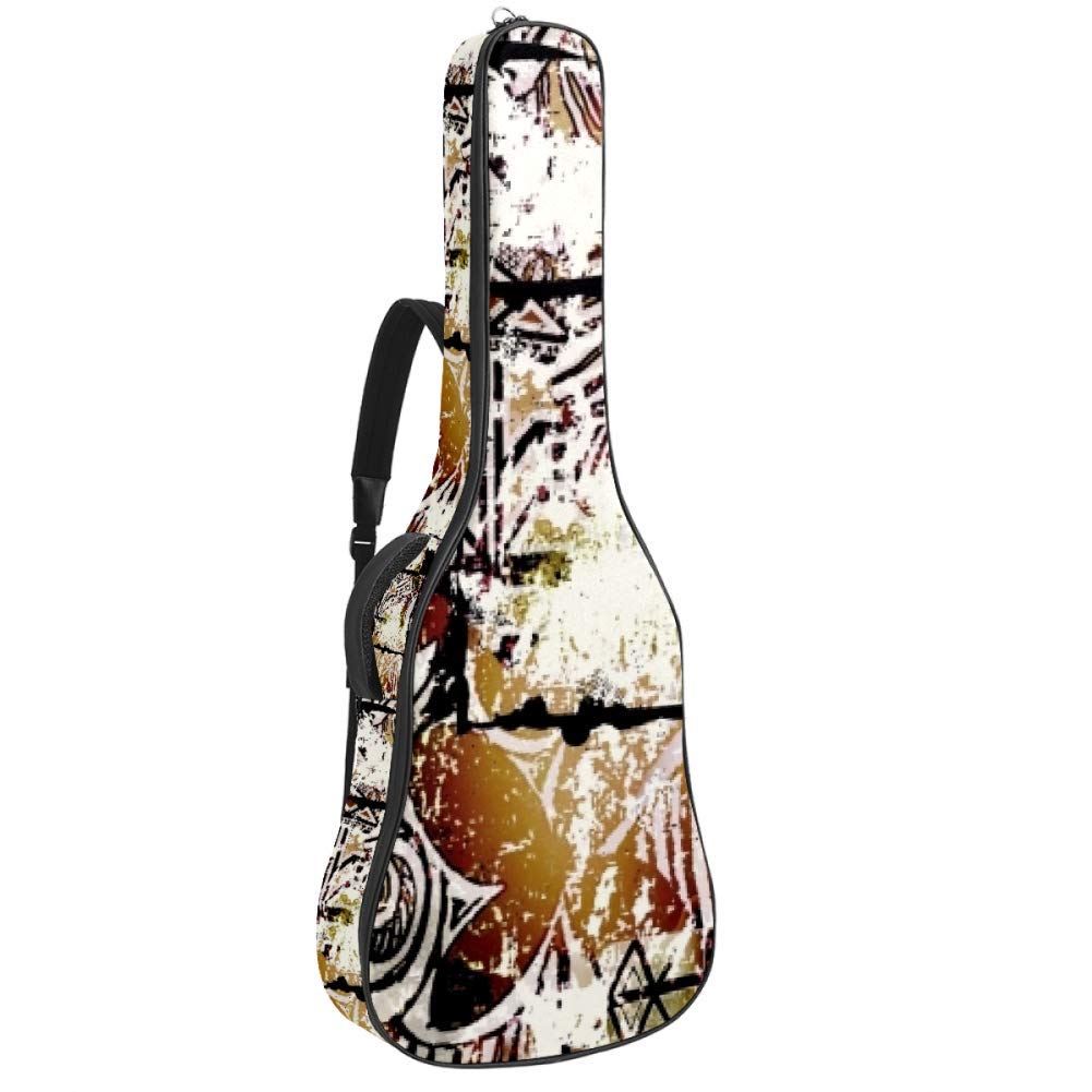 Gitarren-Gigbag, wasserdicht, Reißverschluss, weicher Gitarren-Rucksack, Bass-, Akustik- und klassische Folk-E-Gitarrentasche, leicht und schattenverblassen