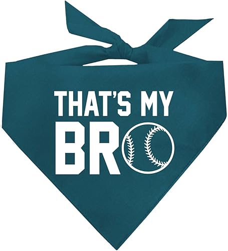 Miniatura 30 de That's My BroDog Bandana Triángulo ajustable 100% algodón Fabricado en Estados Unidos Béisbol Deportes El mayor fan Día del juego Real