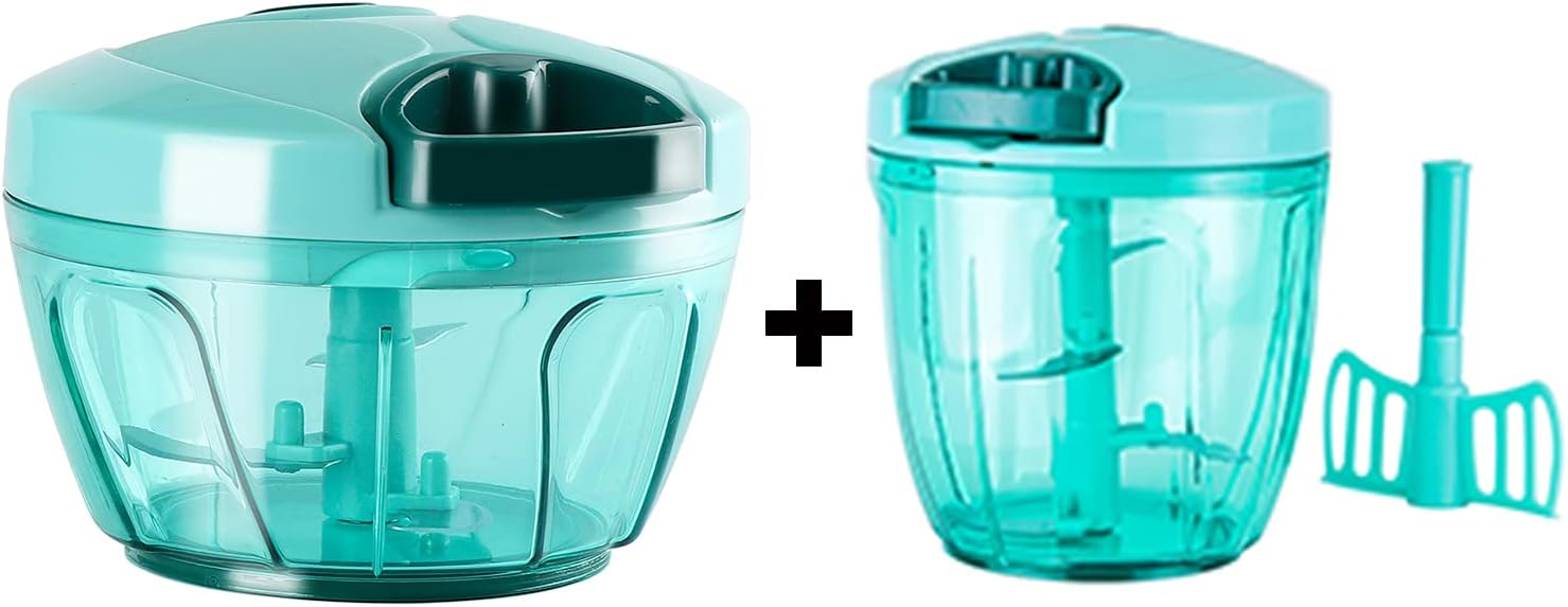 Cambom Manual Food Chopper, Hand Pull String Vegetable Slicer Onions Cutter, BPA free food safe material