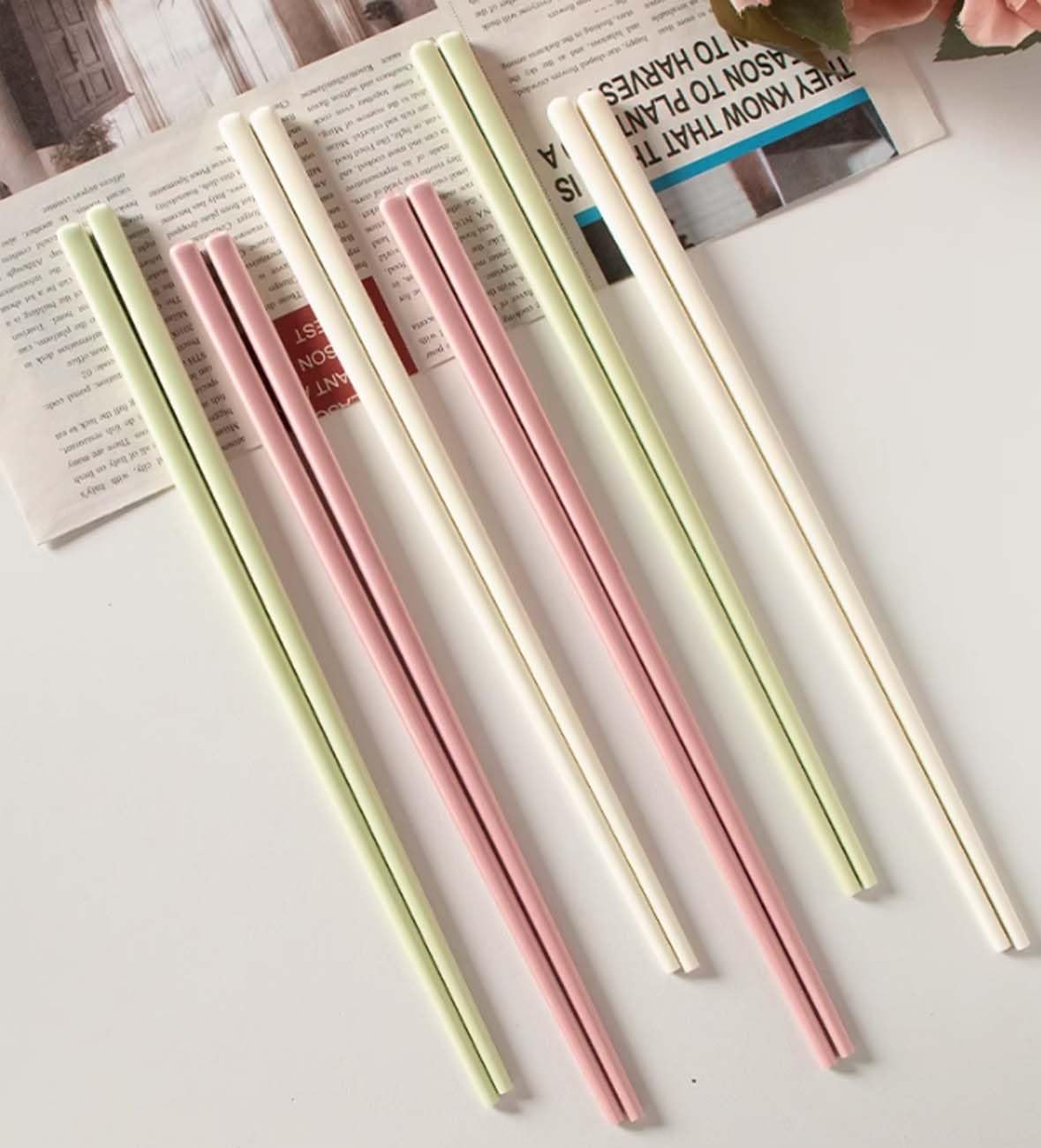 Lot de 6 paires de baguettes chinoises réutilisables en céramique, passent au lave-vaisselle + 6 supports de baguettes A24