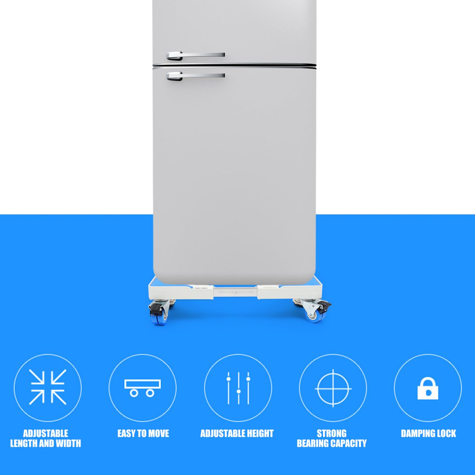 Base Ajustable para Lavadora y Frigorífico Ruedas Móviles