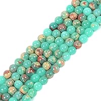 Vista 4 de Cuentas redondas sueltas de piedra de sangre africana de 0.157 pulgadas (0.157 in) para hacer joyas