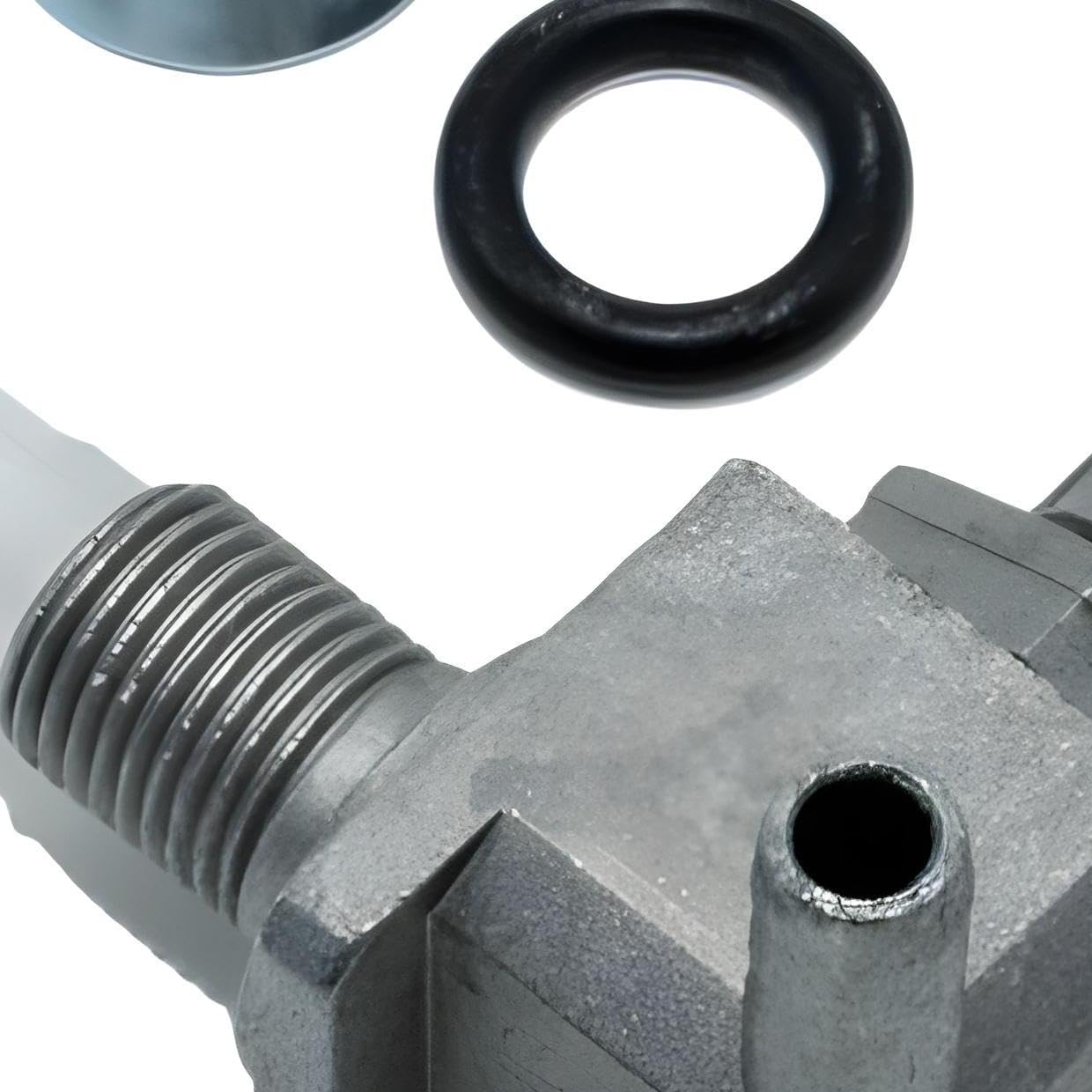 Rubinetto benzina 10 x 1 mm 6 mm attacco inferiore per scooter Peugeot 103/104 SP
