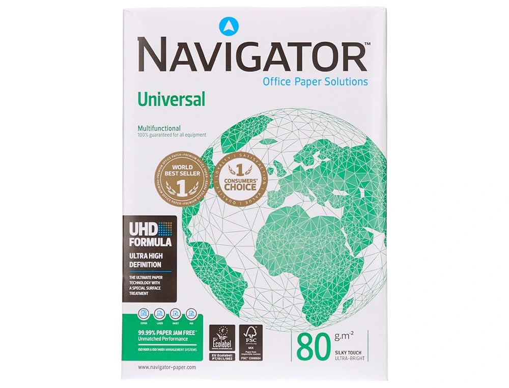 Palet folios NAVIGATOR - Pallet palel - 60 cajas (300 Paquetes de 500 Hojas). Papel multifuncion din a4 80 gramos.