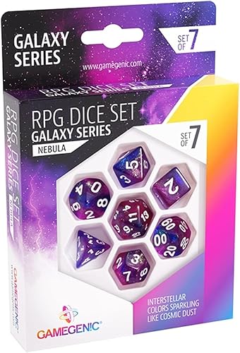 Miniatura 2 de Serie Galaxy - Nebula - Juego de dados RPG (7 piezas)