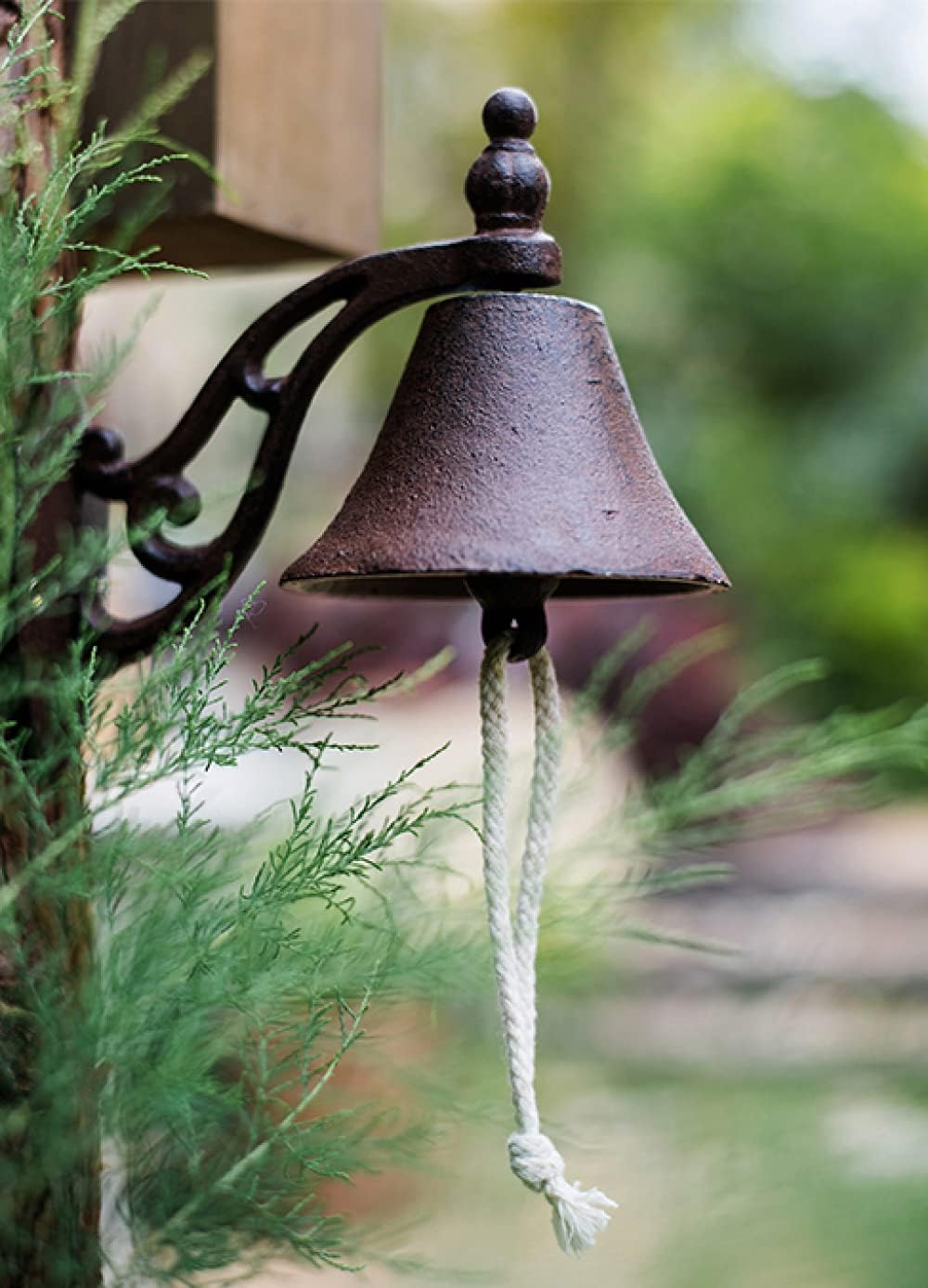 Black Cast Iron Doorbell, European Style Retro Nostalgic Simple Garden Cast Iron Doorbell, Iron Doorbell, Rustic Door Bell for Garden Home Wall Decoration