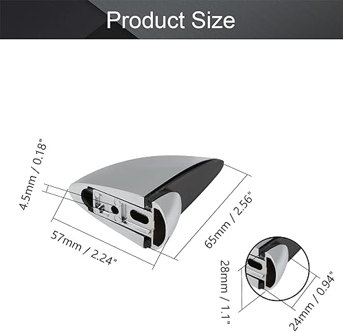Miniatura 2 de MroMax 6 soportes ajustables de maderavidrio, para estantes de 0.18 a 0.78 pulgadas, forma de pico de águila, acabado brillante, soporte de