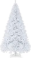 Vista 9 de Goplus Árbol de Navidad Tipo Lápiz con Nieve Artificial de 4.5 pies, Árbol de Navidad Artificial Delgado con Bisagras con 373 Puntas de Ramas