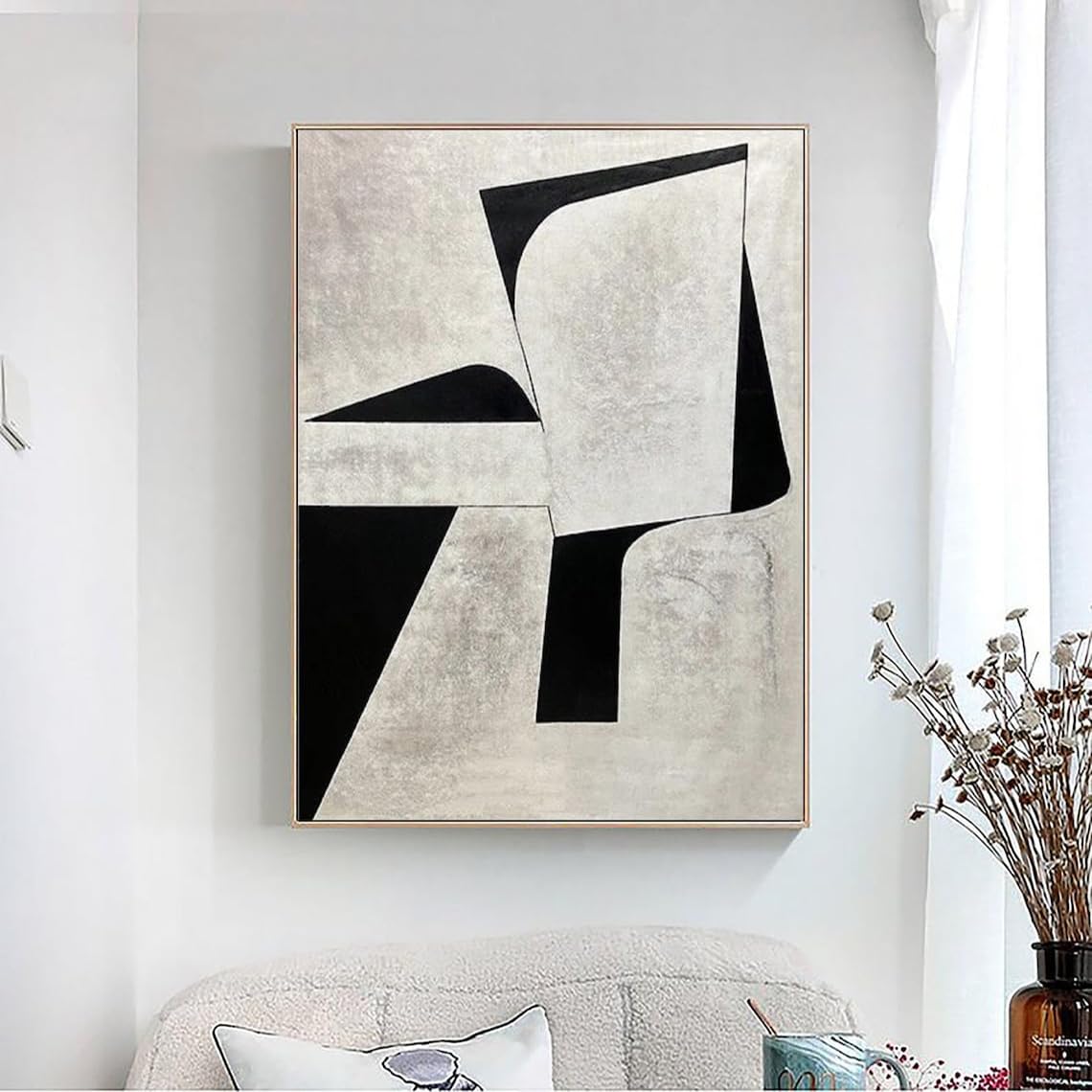 DFZEWKI Wall Art Black and White Abstract Canvas Wall Decor Modern Home Decor Wall Art Prints Ideal(60x80cm(24x31in)/No frame)
